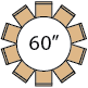 60 inch round table with 10 chairs